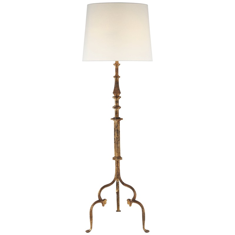 One Light Floor Lamp from the Madeleine Collection in Gilded Iron Finish by Visual Comfort Signature