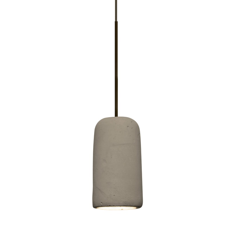One Light Pendant from the Glide Collection in Bronze Finish by Besa