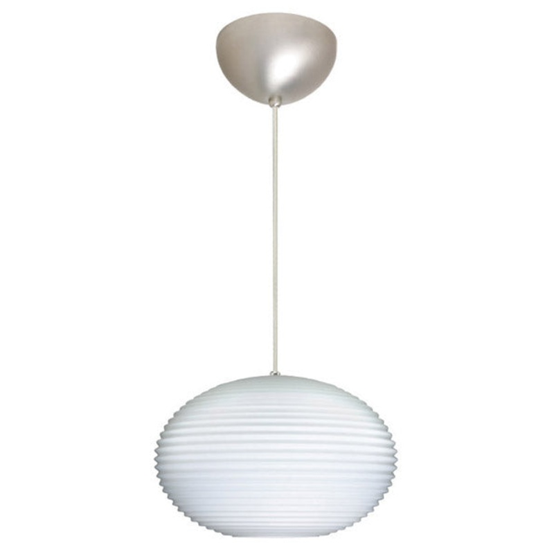 One Light Pendant from the Pape Collection in Satin Nickel Finish by Besa