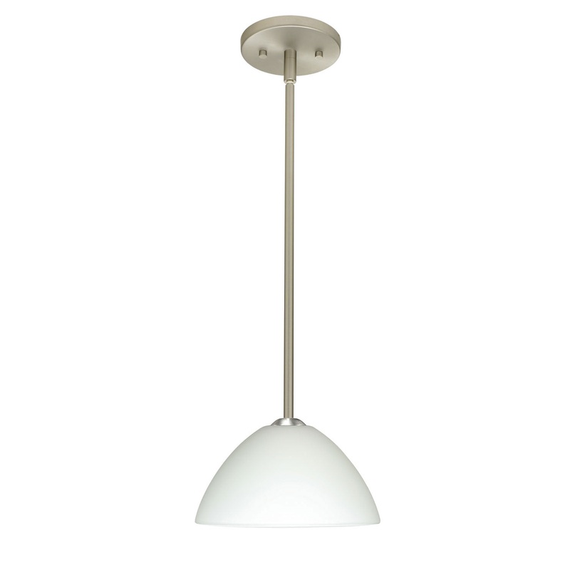 One Light Pendant from the Tessa Collection in Satin Nickel Finish by Besa