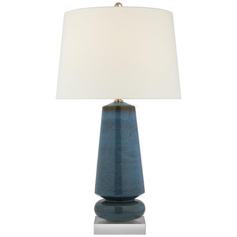 One Light Table Lamp from the Parisienne Collection in Oslo Blue Finish by Visual Comfort Signature