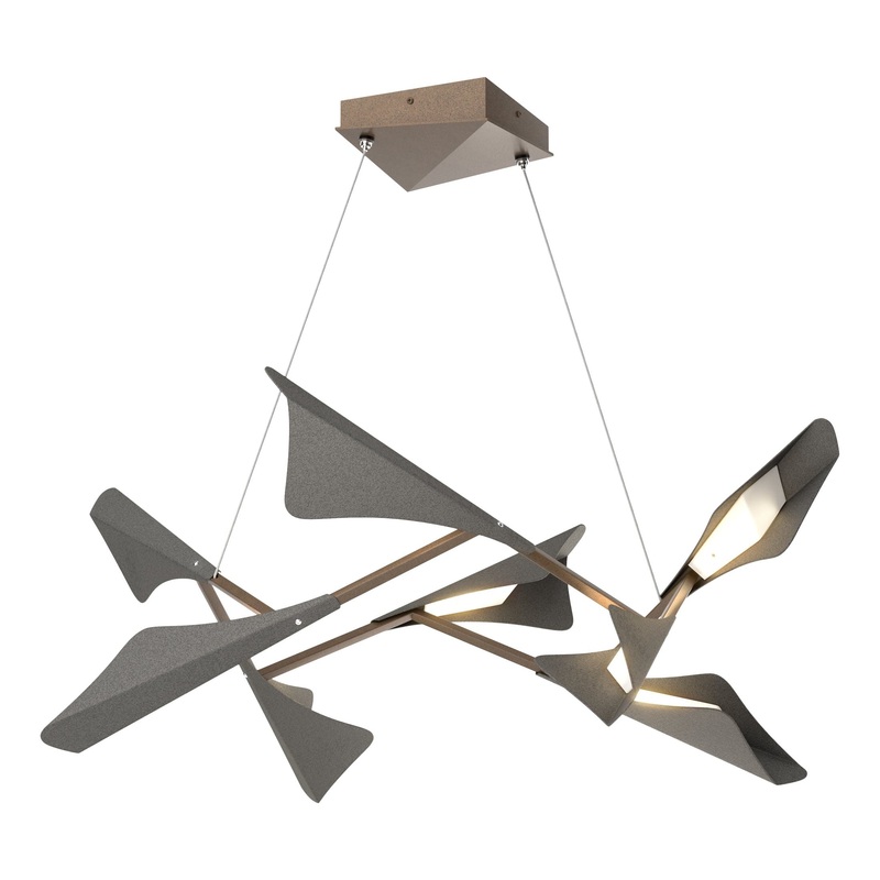 Plume 8-Light LED Pendant Bronze Natural Iron