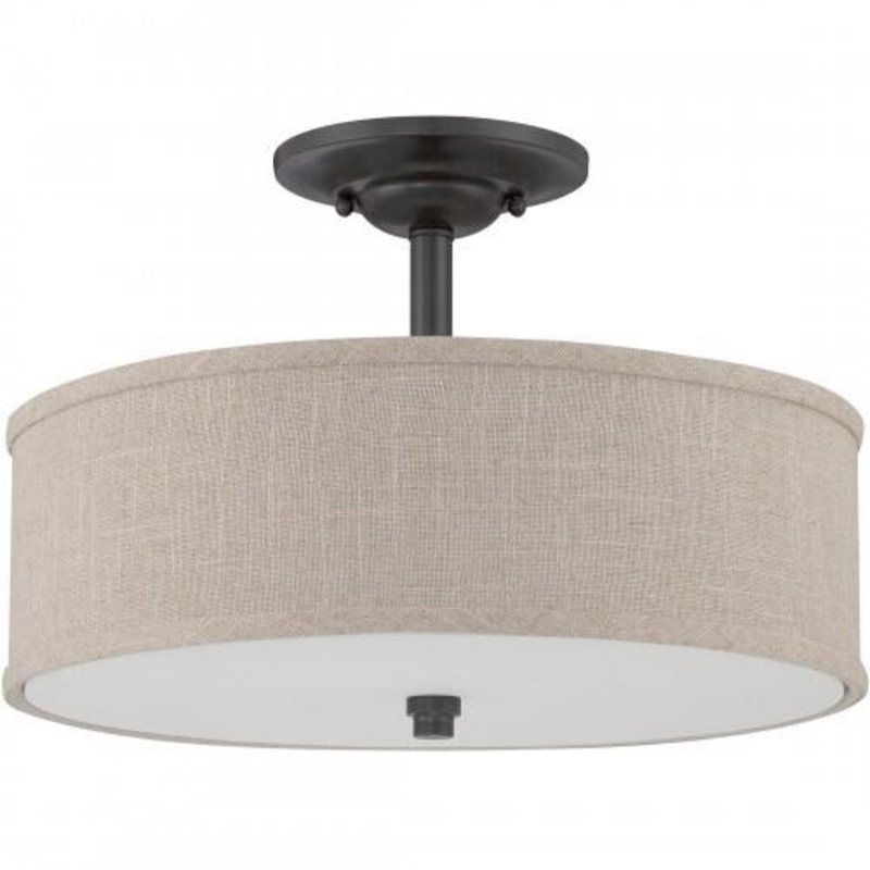 Quoizel CRA1717MC Cloverdale Semi flush mottled cocoa Semi-Flush Mount