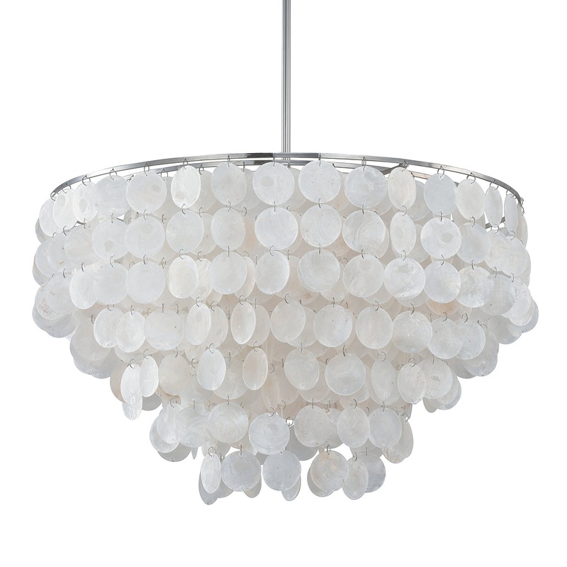 Six Light Pendant from the Shelby Collection in Polished Nickel Finish by Capital Lighting