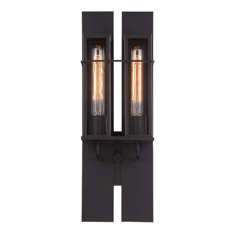 Two Light Outdoor Wall Sconce from the Muller Collection in Bronze Finish by Eurofase