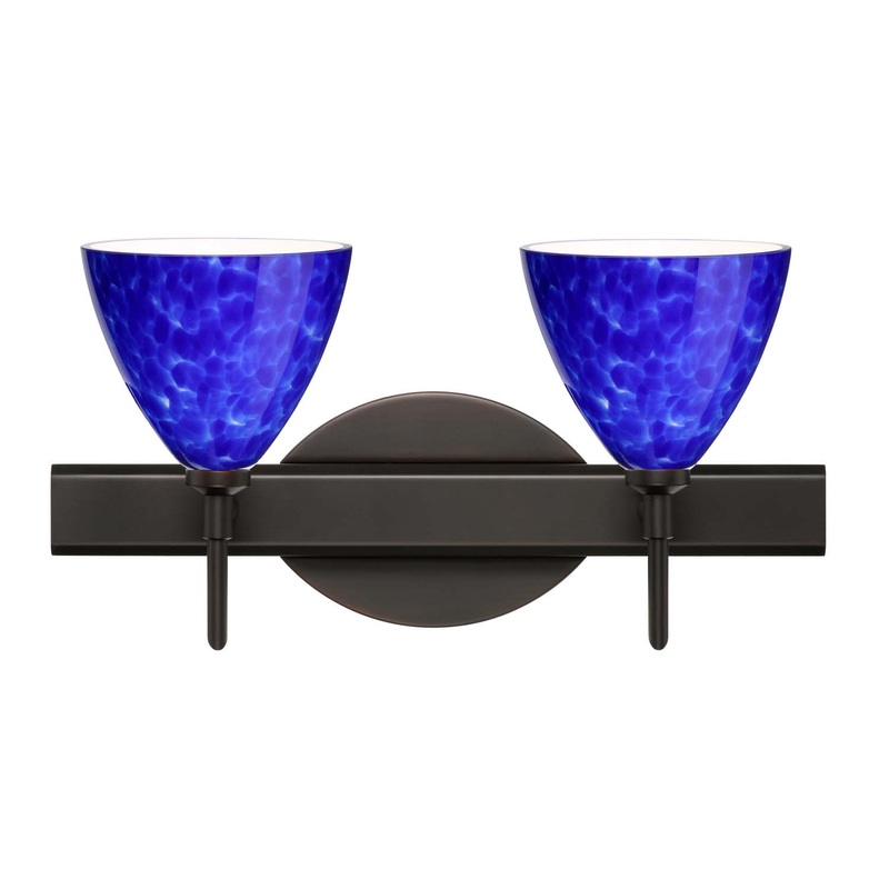 Two Light Wall Sconce from the Mia Collection in Bronze Finish by Besa