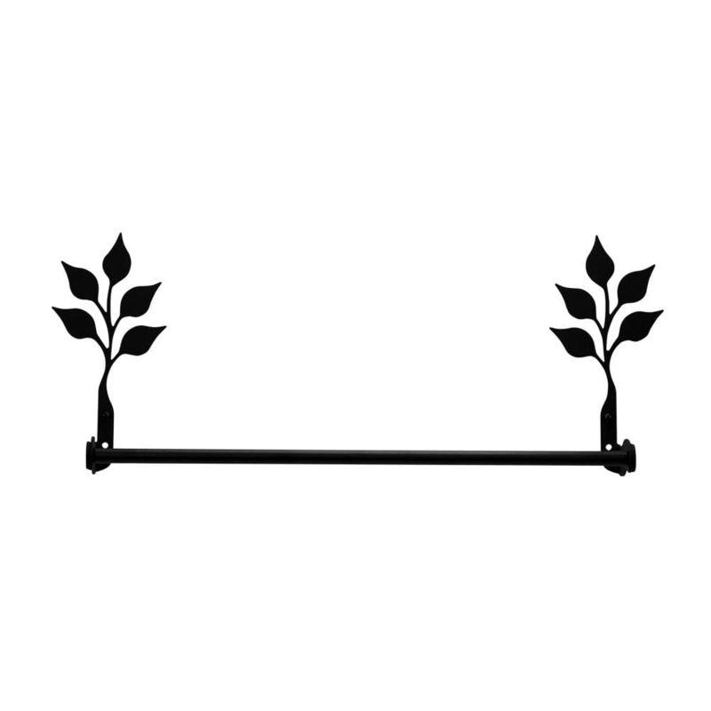 Village Wrought Iron TB-76-S Leaf Towel Bar Small