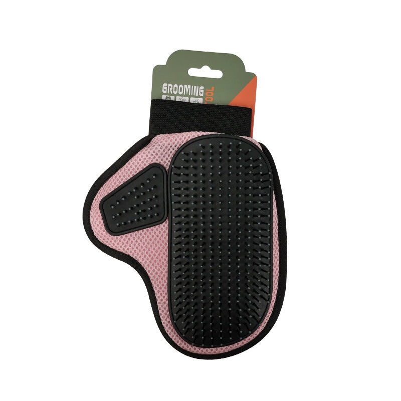 2 Pcs Pink And Black Pet Grooming Glove – Gentle Deshedding & Massage Mitt for Dogs & Cats, Efficient Fur Remover
