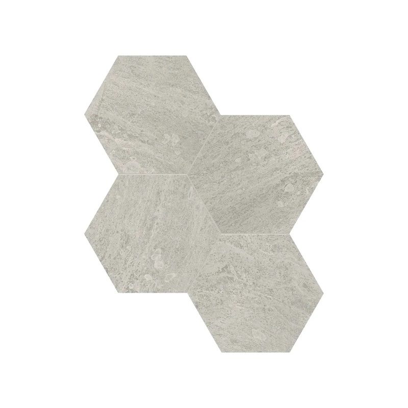 6″ Hex Anciano Grigio Honed Marble Mosaic 1 Sheet = .88 Sqft Hexagon