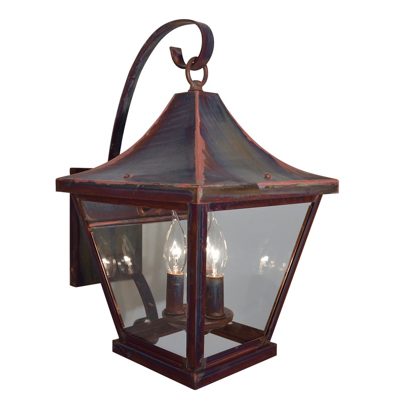 Arroyo NAB-10CLR-RC Nantes Three Light Wall Mount Raw Copper