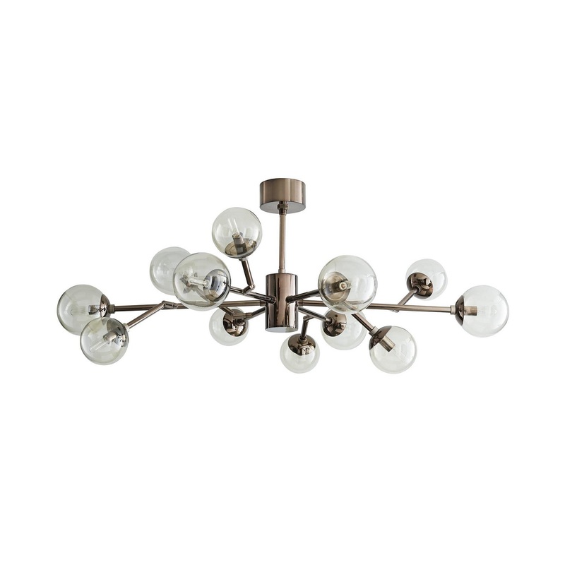 Arteriors 89406 Dallas 12 Light Chandelier Brown Nickel