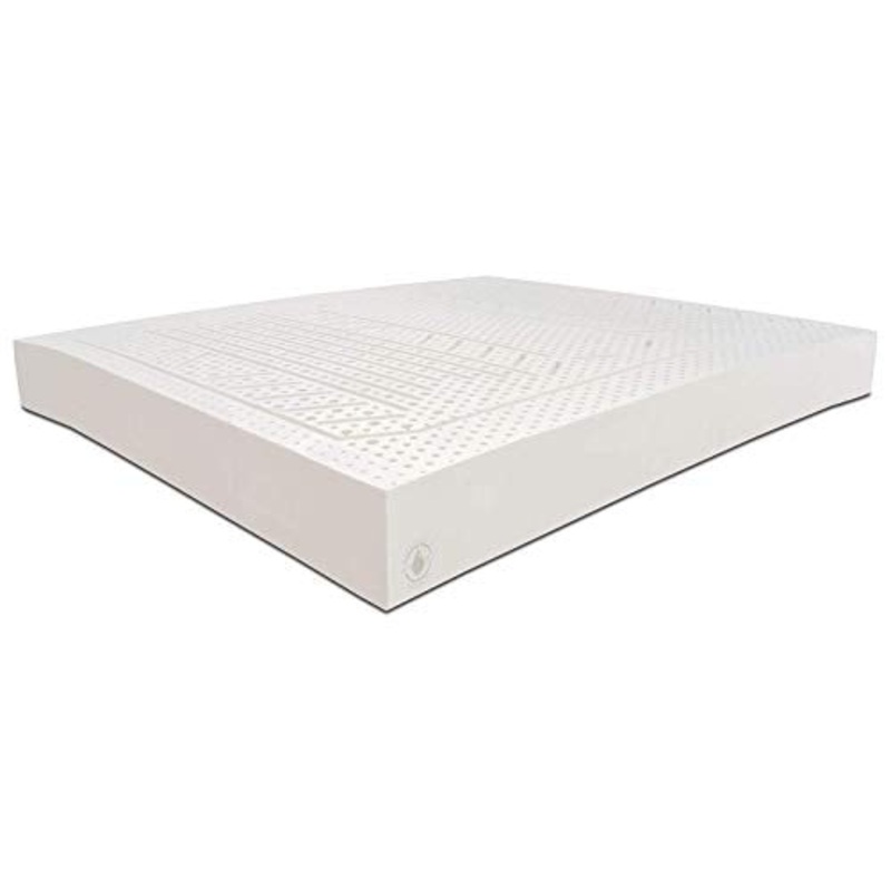 Baldiflex Emporio Materasso Singolo in Lattice Naturale Lastra h 16 cm, Rivestimento Sfoderabile in Aloe Vera, antiacaro, traspirante, Cus. Saponetta Memory Incl., 7 zone a portanza differenziata Misura 80x190x18cm