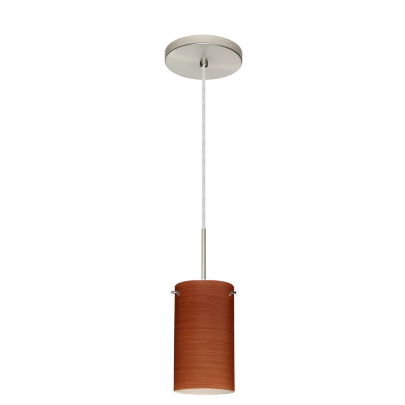 Besa 1BT-4404CH-SN Stilo One Light Pendant Satin Nickel