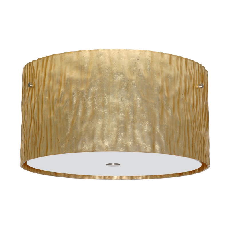 Besa 1KM-4008GS-SN Tamburo Three Light Ceiling Mount Satin Nickel (Discontinued)