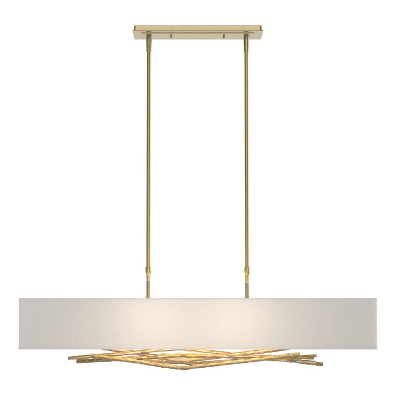 Brindille Pendant Modern Brass Natural Anna Shade (SF)