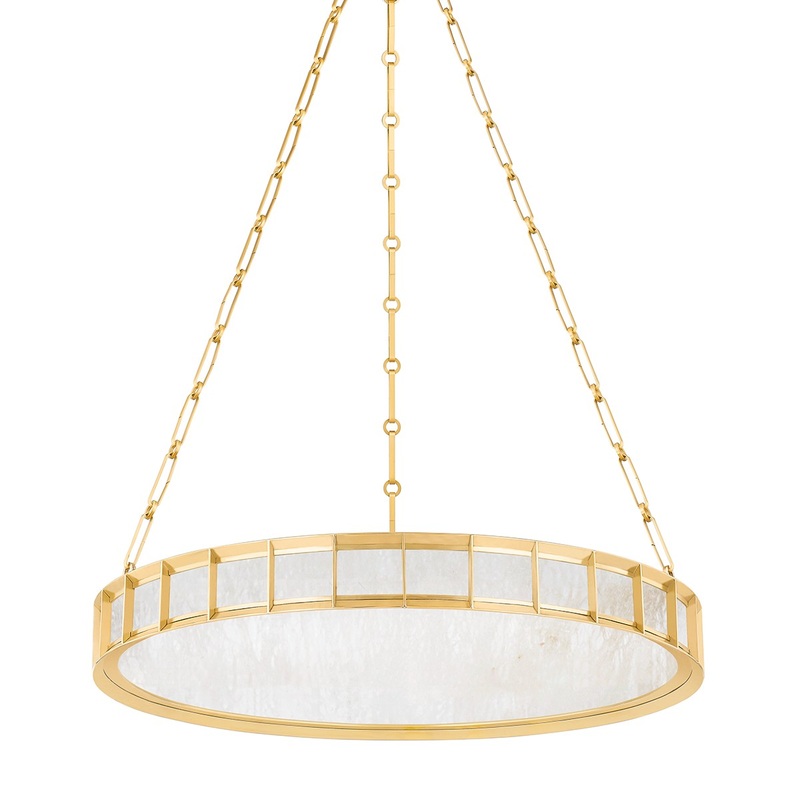 Corbett Lighting 346-30-VB Leda LED Chandelier Vintage Brass