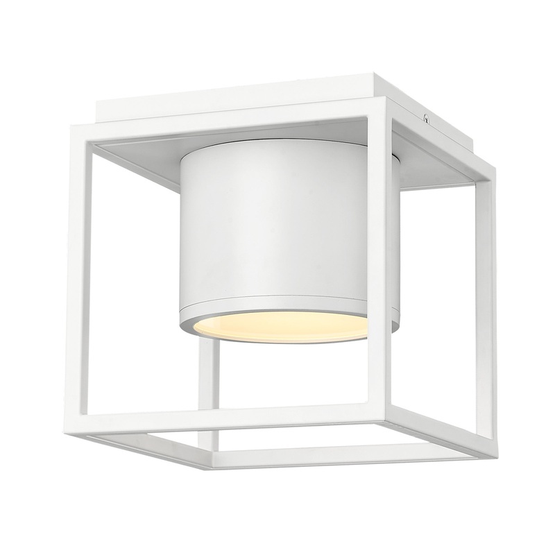 Desmond WHT Flush Mount – 7″ in Matte White with Matte White Shade