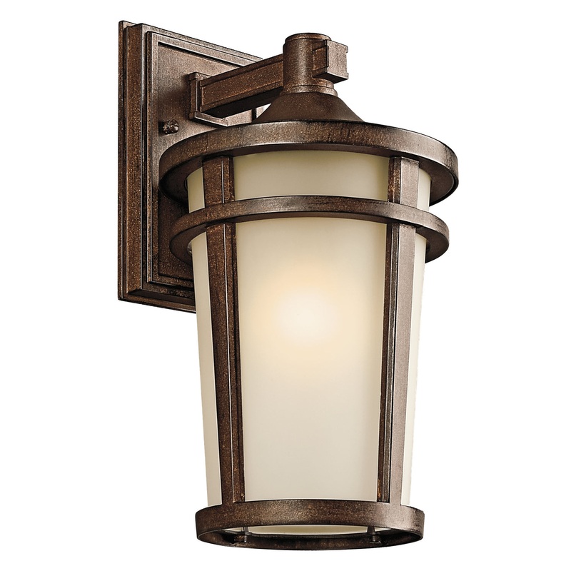 Kichler 49072BST One Light Outdoor Wall Mount, Brown Stone