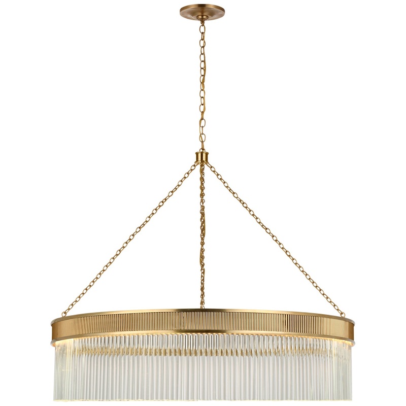 LED Chandelier from the Menil Collection in Soft Brass Finish by Visual Comfort Signature