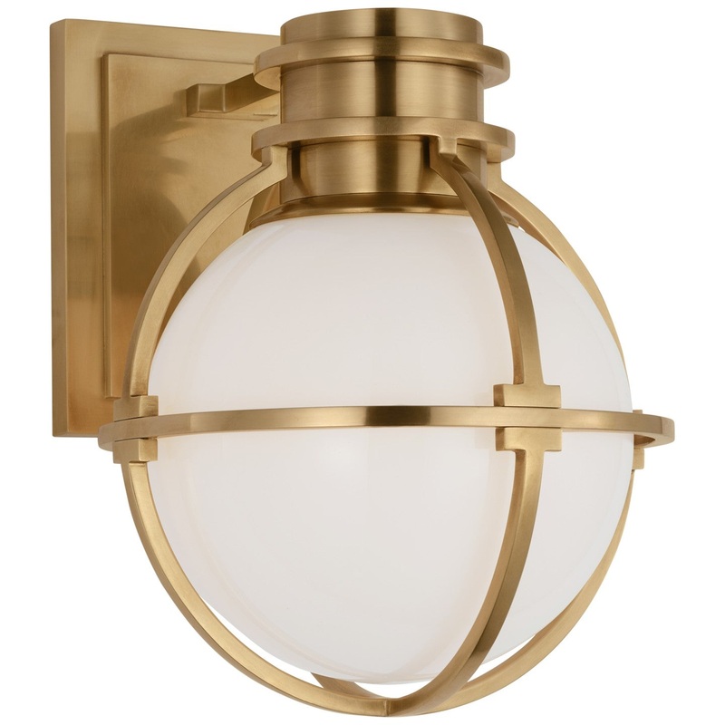 LED Wall Sconce from the Gracie Collection in Antique-Burnished Brass Finish by Visual Comfort Signature