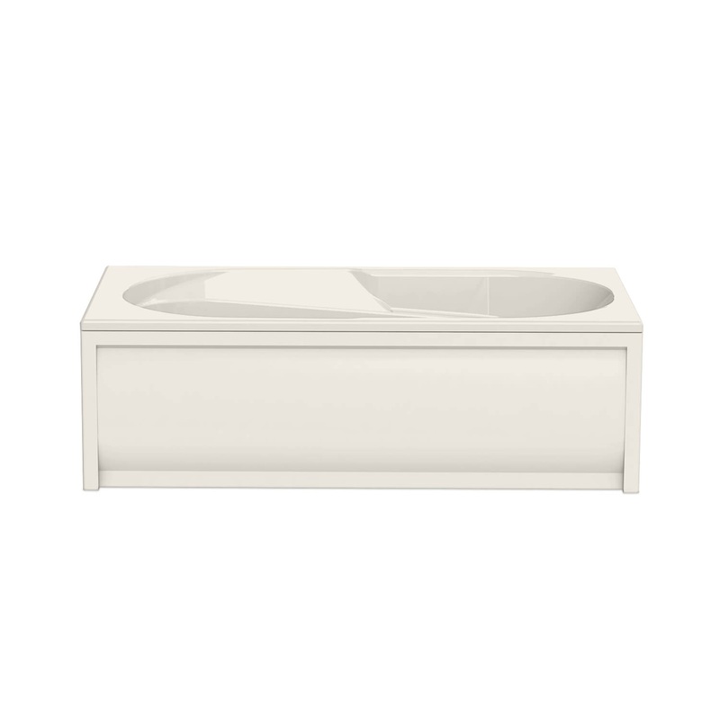 MAAX 102945-055-007 Baccarat 72 x 36 Acrylic Alcove End Drain Aerofeel Bathtub in Biscuit