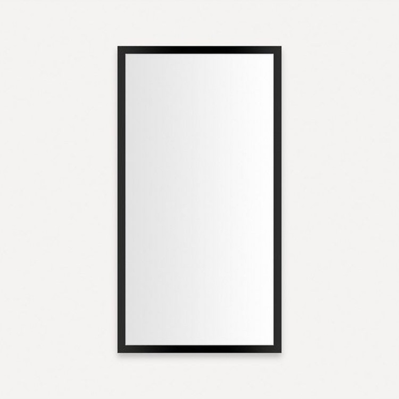 Medicine Cabinet Profiles 16 x 30 x 4 Inch 1 Doors Mirror Matte Black Left Hand Side Electric