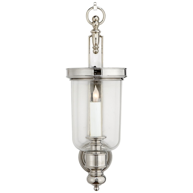 One Light Wall Sconce from the Georgian Collection in Polished Nickel Finish by Visual Comfort Signature
