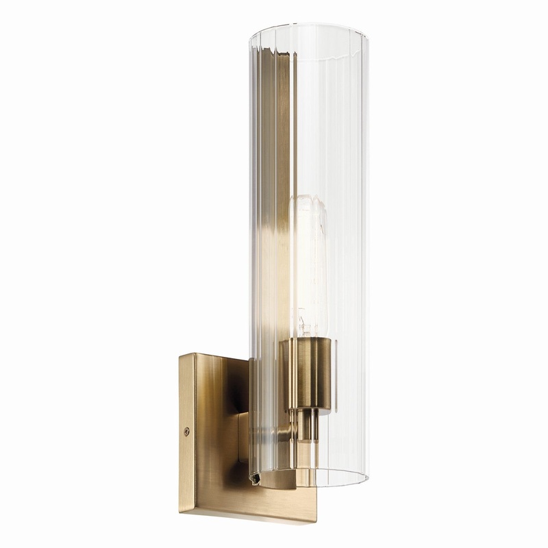 One Light Wall Sconce from the Jemsa Collection in Champagne Bronze Finish by Kichler