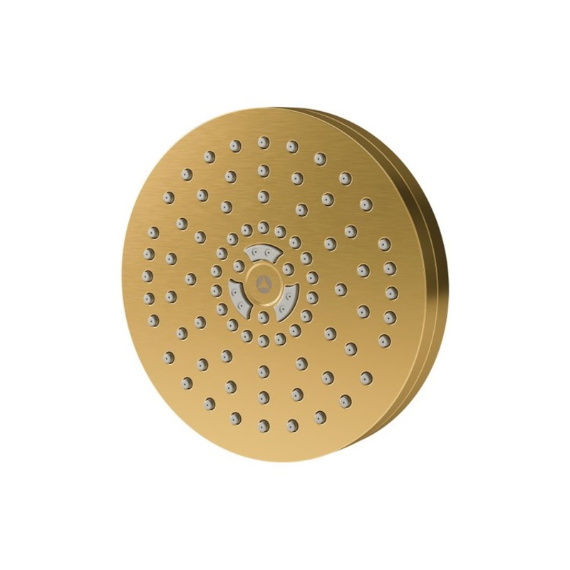 Showerhead HydroMersion 1 Functions Round Brushed Bronze 6 Inch 2.0 Gallons per Minute Rubber Nozzles
