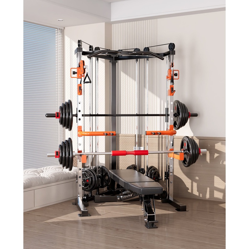 SmartFit C3 Max multi functional trainer smith machine with 130kgs pin loaded weights Machine with attachment