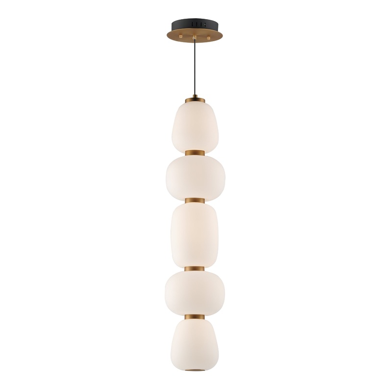 Soji Single LED Pendant Black / Gold
