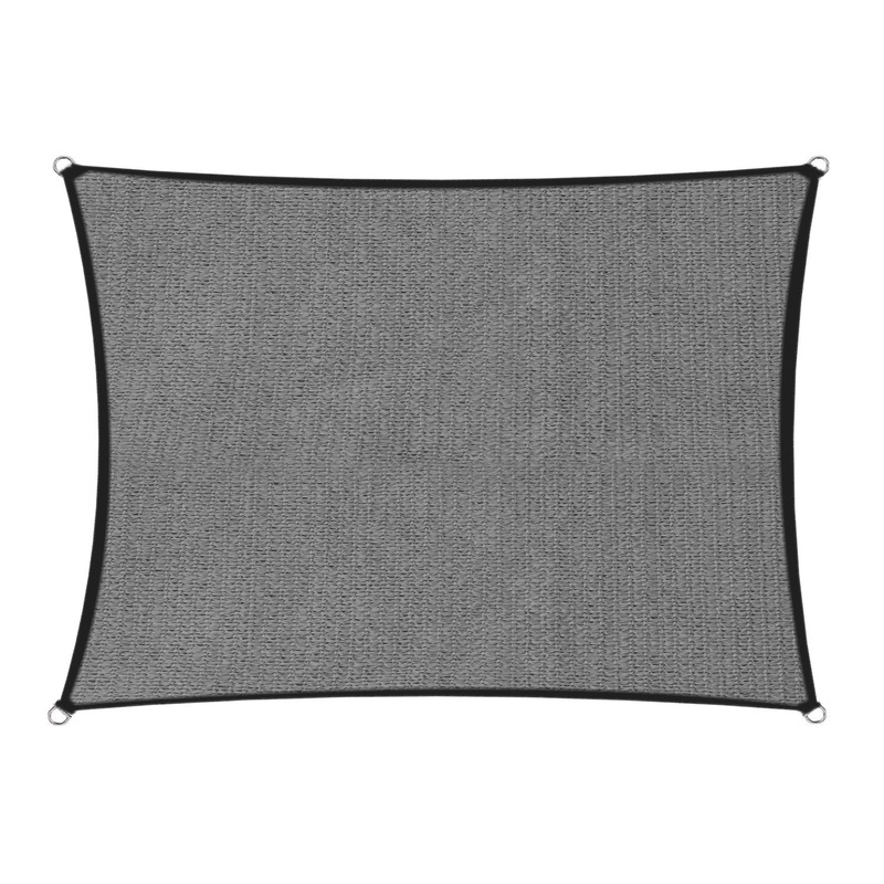 Wallaroo 280gsm Outdoor Sun Shade Sail Canopy Grey – 3m X 5m