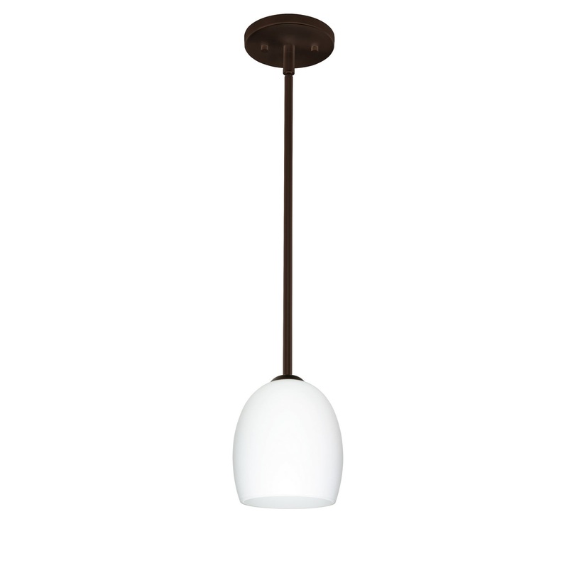 Besa 1TT-169707-LED-BR Lucia One Light Pendant Bronze