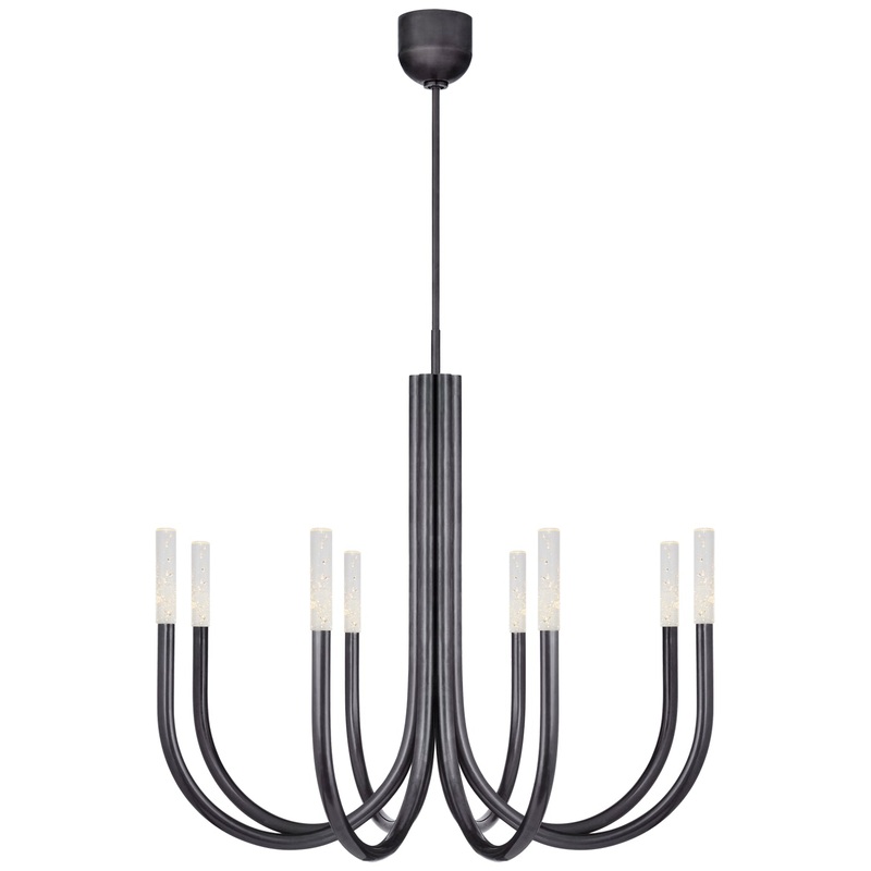 LED Chandelier from the Rousseau Collection in Bronze Finish by Visual Comfort Signature