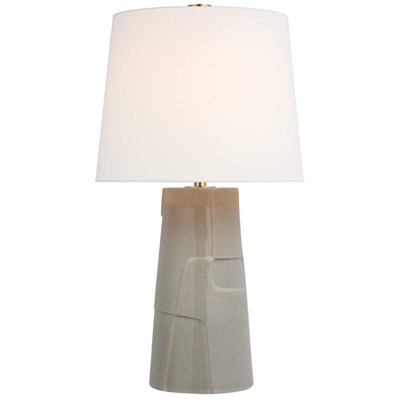 LED Table Lamp from the Braque Collection in Shellish Gray Finish by Visual Comfort Signature