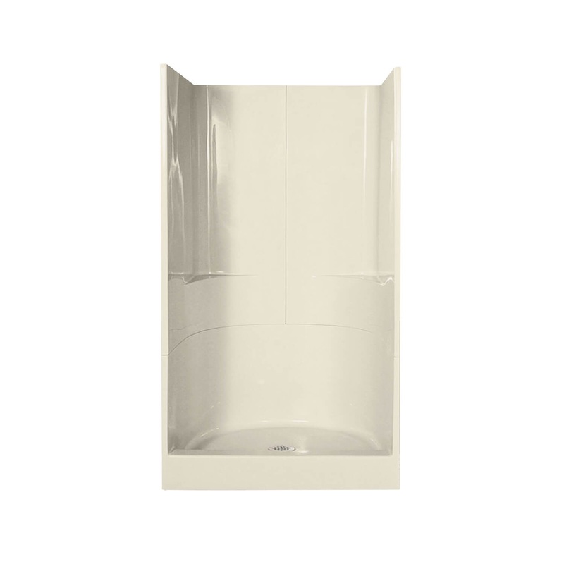 MAAX 103008-000-004-000 48SKD 48 x 35 AcrylX Alcove Center Drain Three-Piece Shower in Bone