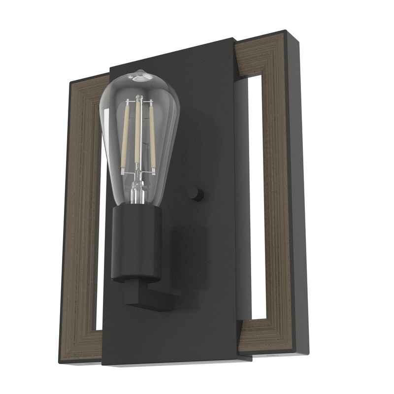 One Light Wall Sconce from the Woodburn Collection in Noble Bronze Finish by Hunter