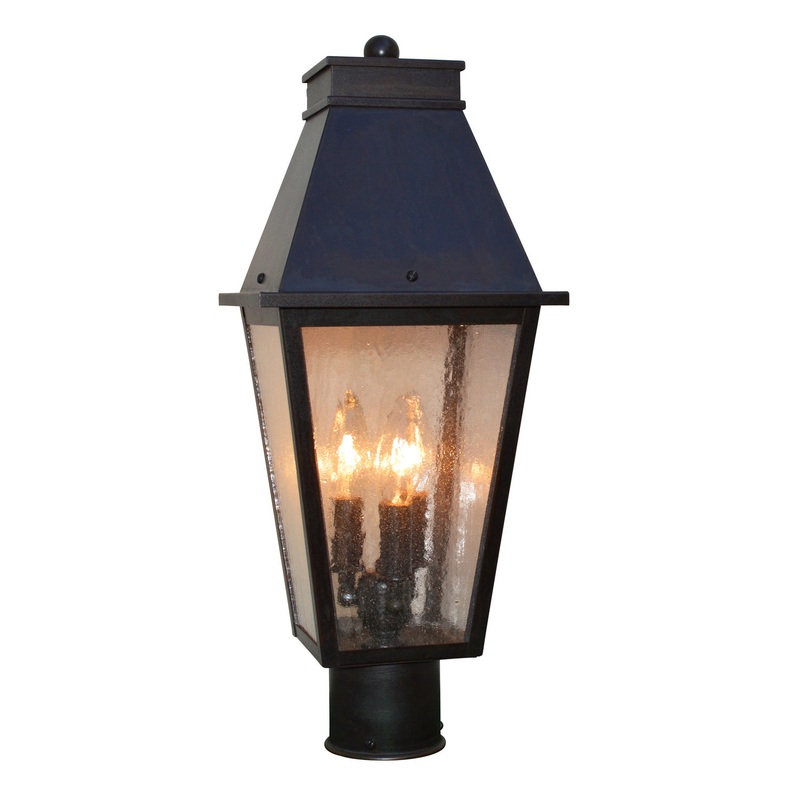 Arroyo CRP-8CS-BZ Croydon Three Light Post Mount Bronze