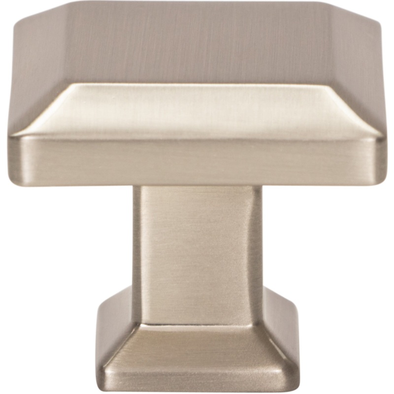 Atlas Homewares Sweetbriar Lane Square Knob 1 1/4 Inch Brushed Nickel