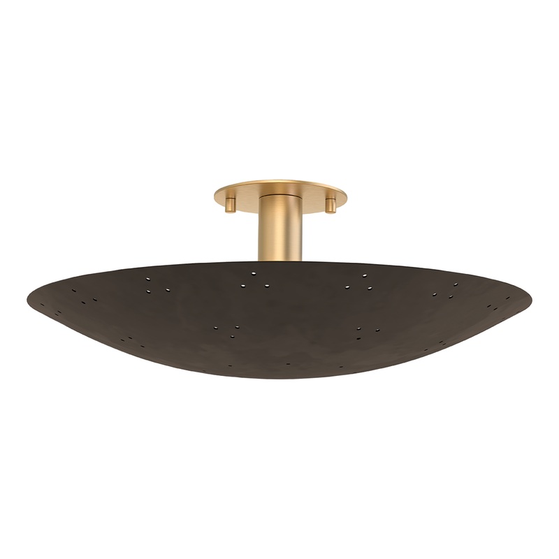 Bern 3-Light Flush Mount Vintage Brass/Bronze