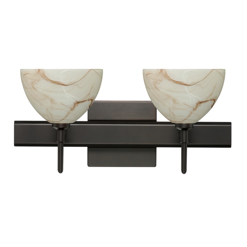 Besa 2SW-467983-BR-SQ Brella Two Light Wall Sconce Bronze