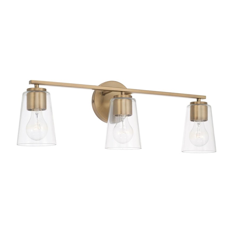 Capital Lighting 148631AD-537 Portman 3 Light Vanity Aged Brass