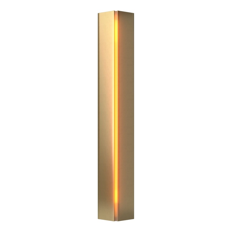 Gallery Small Sconce Modern Brass Amber Glass (FF)