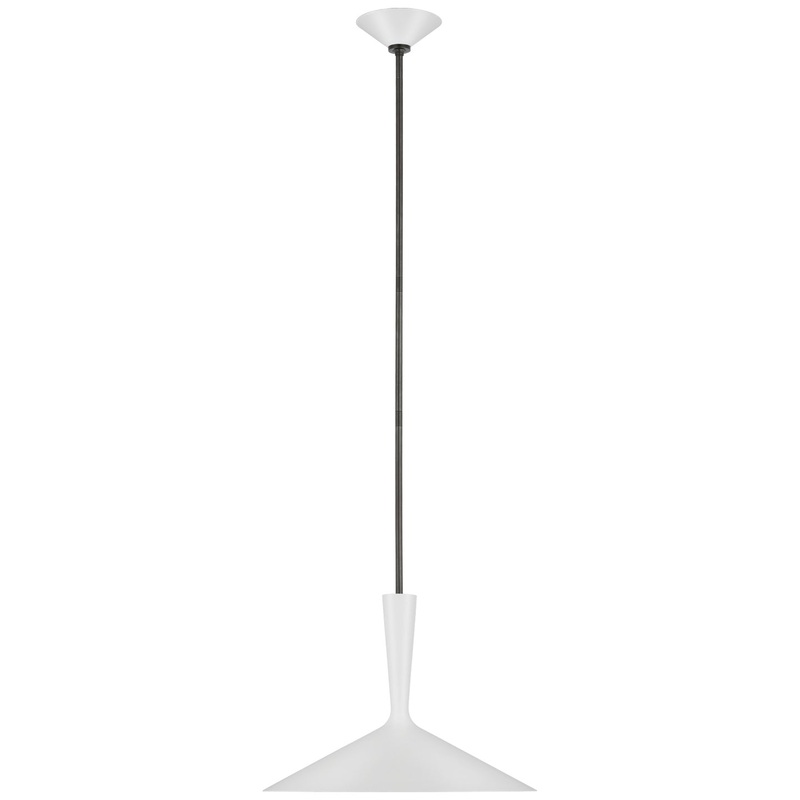 LED Pendant from the Rosetta Collection in Matte White And Bronze Finish by Visual Comfort Signature