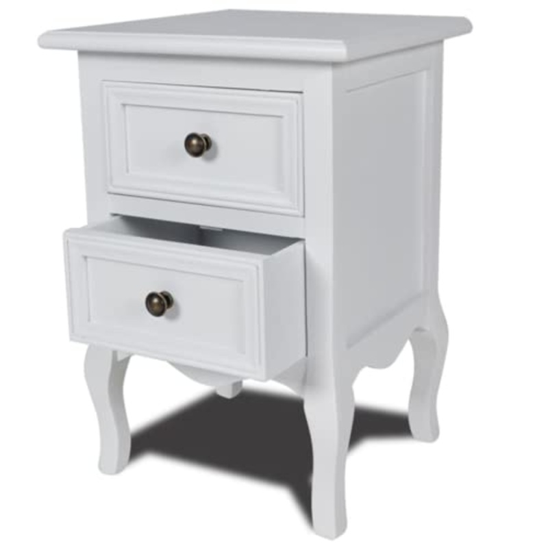 lyrlody Comodino, Comodino 2 Cassetti per Hotel per Casa per Camera da Letto