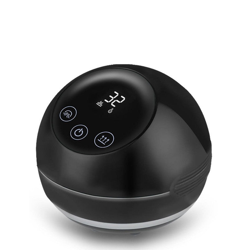 Smart Electric Cupping & Gua Sha Massager with Red Light Therapy & Magnetic Stones – 5 Levels, Rechargeable(black)