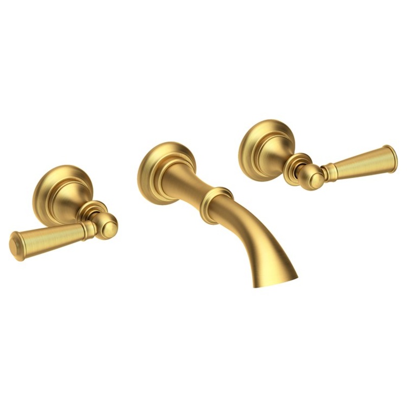 Sutton Two Handle Wall-Mount Bathroom Faucet with Lever Handles – Satin Bronze PVD