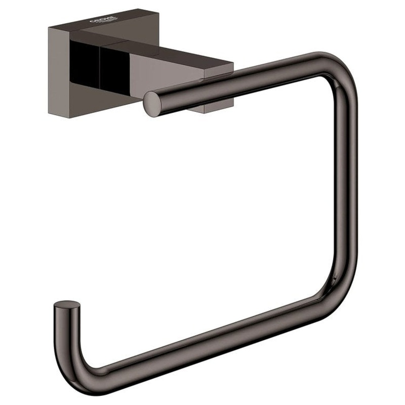 Toilet Paper Holder Essentials Cube Hard Graphite Metal 2-3/8 Inch Wall Mount