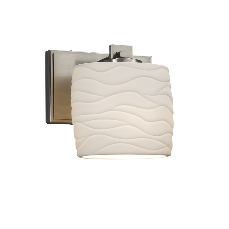 Wall Sconce from the Limoges Collection in Brushed Nickel Finish by Justice Designs