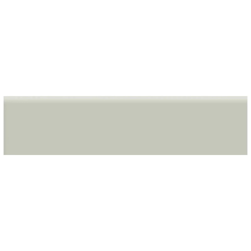 2″ x 8″ Soho Cement Chic Matte Glazed Ceramic Bullnose Soft Sage 2″ x 8″